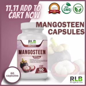 60 Capsules Organic Pure Natural Mangosteen Capsules - Anti-inflammatory Antioxidant Boost Immunity