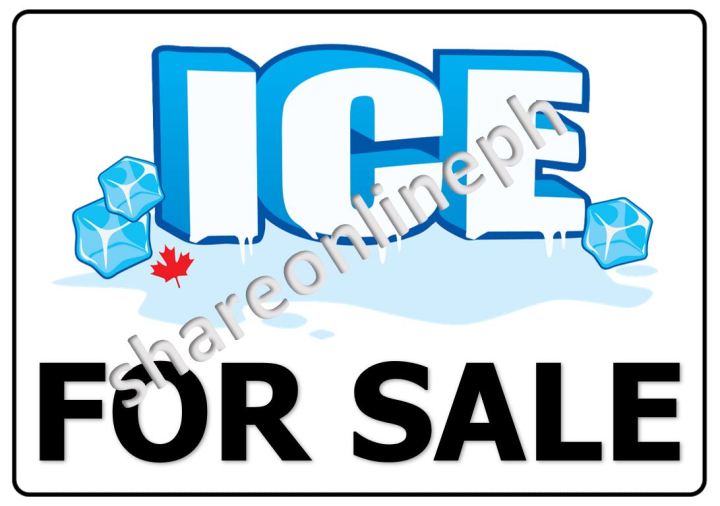Iceicle Raffle Sign Laminated Signages Ice Cubes Available Here Signage Ice For Sale ...
