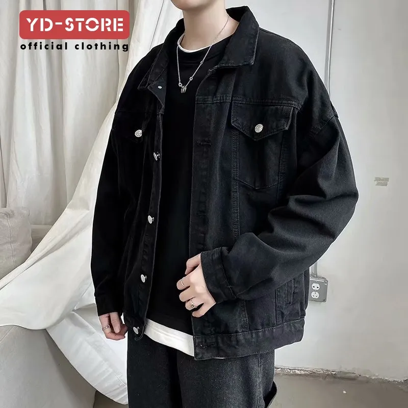 Korean denim sale jacket mens