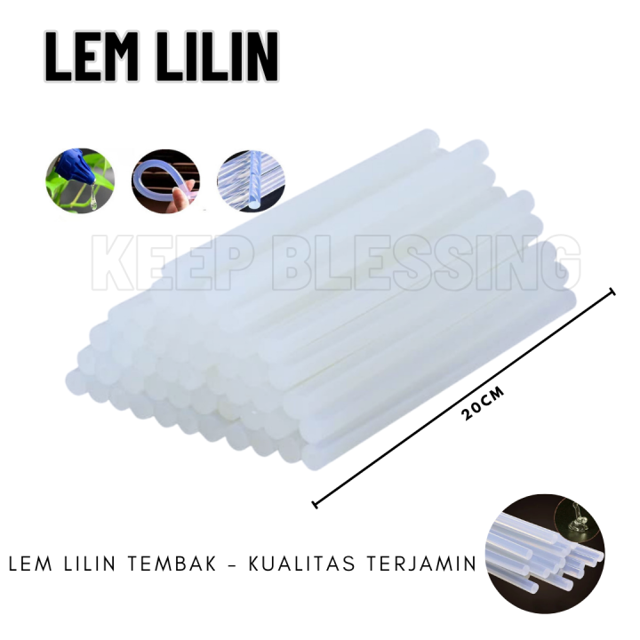 ( ISI LEM TEMBAK KECIL ) Isi Lem Tembak / Refill Glue Gun Kecil / Warna Putih / Ukuran 0.7 x 20 Cm / Lem Lilin Bakar / Stik Isi Lem Tembak / Refill Lem Tembak / Merk Taiwan / Keep Blessing