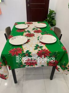 CHRISTMAS TABLE CLOTH /Rectangle Table/Geena Fabric 4s6s8s10seaters TELA PO ETO Christma Motiff