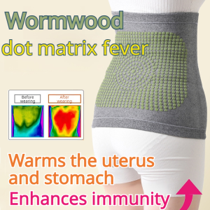 [Self-Heating Comfort] Summer Mugwort Lumbar Support Belt for Back Pain Relief / Adjustable Dehumidification Waist Care Therapy Belt  Breathable Warm Back Wrap