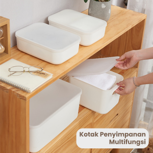 COD Dejavu Kotak Penyimpanan dengan Penutup Storage Box Kotak Baju Aksesoris Pantry Organizer HSB121