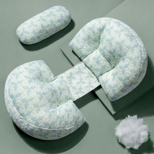 ROLL Side Sleep Maternity Pillow Pure Cotton Multifunctional Waist Pillow  U-shaped Pregnant Pillow