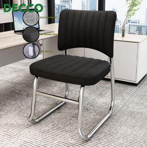 Decco Simple Office Backrest Chair Leather Mesh Or PU Stacking Conference Bow Training Reception Computer Chair - Fulfilled by DECCO SHOP