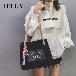 IELGY Large-capacity Fashion Canvas Vertical section Tote Printing Casual Women Shoulder bag