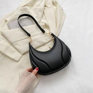 CSONLINEMALL Shoulder Bag Womens PU Leather Crossbody Beg Simple Small Hobos Handbag Casual Plain Woman Selempang