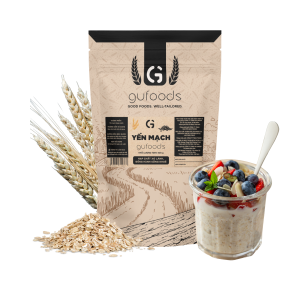 [500g] Yến mạch tươi cán mỏng (cán dẹt) GUfoods - Giàu chất xơ & protein thực vật Tốt cho sức khoẻ Túi zip tiện lợi Healthy Lành mạnh Tập gym Eat clean
