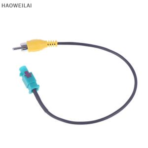 [HAOWEILAI] 1 2ชิ้นสำหรับกล้องมองหลังสายอะแดปเตอร์กล้องมองหลังตัวเชื่อมต่อ RCA สายแปลงภาพด้านหลังรถ
