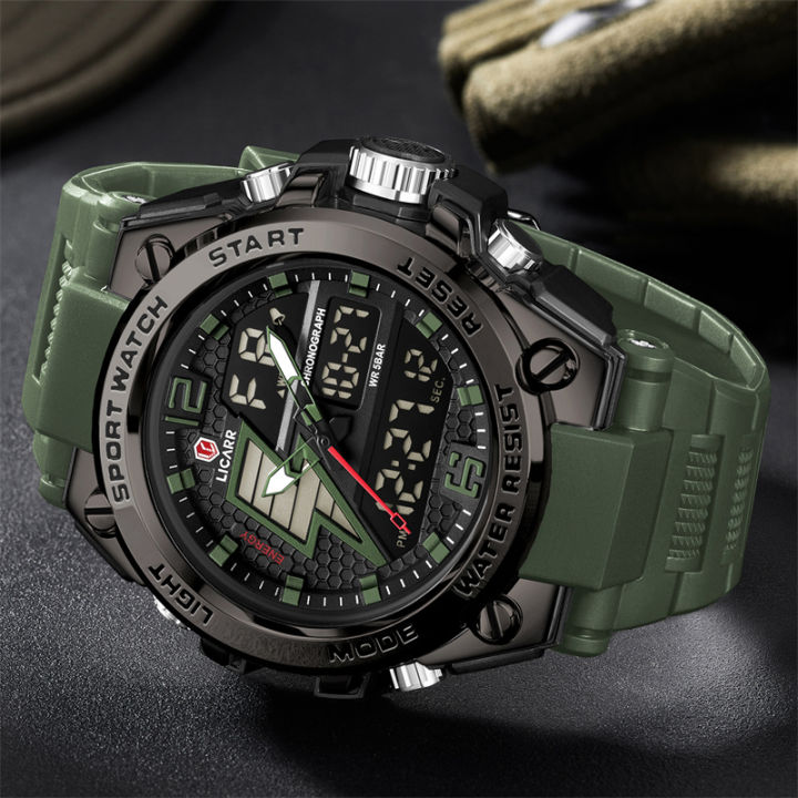 Mens Watches Analog And Digital Wrist Watch LICARR Brand Original