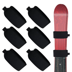 6Pcs Ski Fastening Strap Adjustable Ski Wrap Ties Ski Strap Fasteners Tape for Carrying Ski Gear Easy to Use