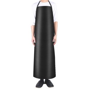 YTRYTWE Thick Long PVC Butcher Oil-proof Anti-fouling Cooking Kitchen Work Clothes Chef Apron Apron