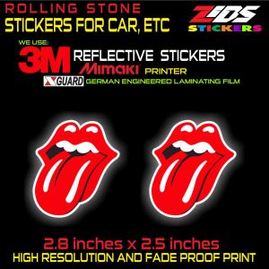 rolling stone 3M reflective printed laminated sticker for cars motorcyle gadgets laptop etc.