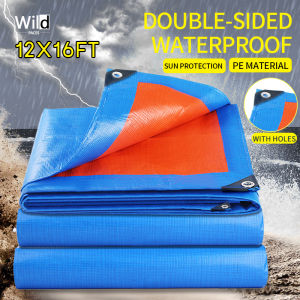 Trapal Lona Tolda Tarpaulin 6FTx9FT 9FTx12FT 12FTx19FT Waterproof sunscreen waterproof on both sides (with holes)thickenedTruck Covers Outdoor Canopies