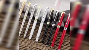 10PCS Deluxe  Ballpoint Pen Black Resin White Writing Filler Pen Business Office Stationery Gifts2026