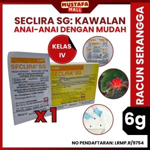 Seclira SG 6g BASF Dinotefuran 40 bedbugs fleas mites Pepijat katil pinjal lipas semut lalat