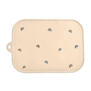 Foldable Dinner Placemat for Toddlers Kids Placemats Infant Anti Slip Mat Silicone Tablemats Baby Feeding Plate