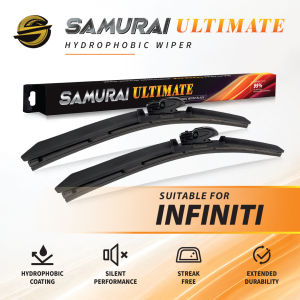 **[Infiniti] Samurai Ultimate Hydrophobic Wiper Blade | Water Repellent Car Wiper_1 Pasang [Automotive Car Windshield Wiper]