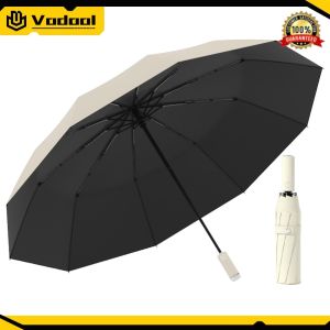 Elegant Automatic Umbrella with 16 Ribs Windproof Design Sun Rain Protection for Men and Women