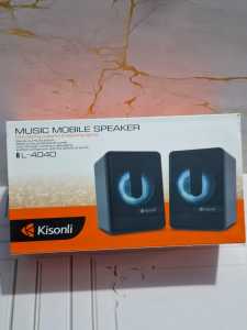 Speaker Multimedia Usb Kisonli L-4040 RGB Led Light for PC Laptop