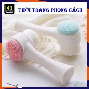 Cọ Massage Rửa Mặt 2 Đầu 3D Gai Silicon Mềm Mại Làm Sạch Sâu Lỗ Chân Lông - Cọ Rửa Mặt 2 Đầu Hàn Quốc