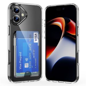 [SG] Phone Case for iPhone Air / 17 Pro Max / 17 / 17 Pro / 15 Pro Max / 15 Pro / 15 Plus / 15 - Reinforced Corner TPU Bumper + Anti-Yellow Crystal Clear Hard Back WITH Card Slot Cover Casing