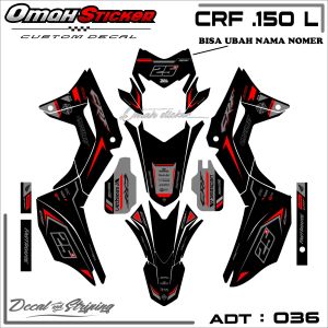 DECAL CRF 150L FULL BODY . BISA CUSTOM GANTI NO DAN NAMA DESAIN. ADT.036