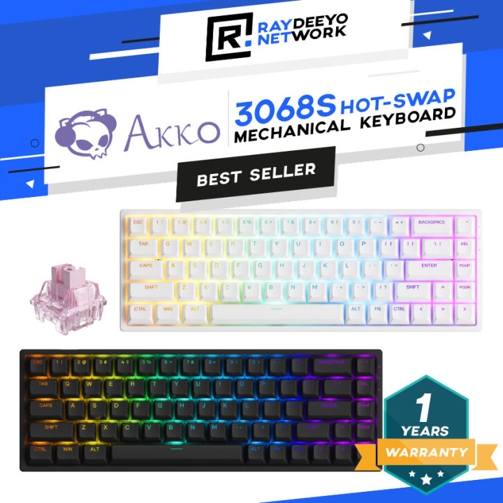 Akko 3068S Shine-through RGB Keyboard [65% Layout/Type-C/Hot-swappable ...