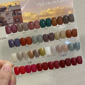 【HANDMADE】Short Syle malist Pure color Artificial Nail 30style Dusty Color Short press on nails Fake nail set with Glue Reusable and Removable Nails