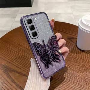 Softcase Infinix Hot 50 Pro Case Luxury Glitter Premium Free Stand Kupu Kupu