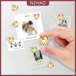 N2HAO 10 Nam châm tủ lạnh hình trái tim nam châm tủ lạnh từ tính cho bảng tin trang trí máy ảnh Polaroid trang trí nhà