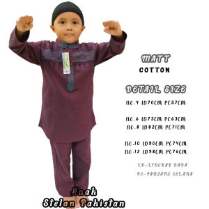 Baju Koko Anak Laki-Laki Terbaru & Stelan Koko Anak Umur 3-13 Tahun Bahan Katun Lengan Panjang