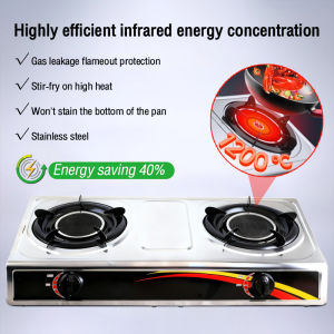 Infrared Gas Stove with Dual Burners Heavy Duty high fire rate – Saves Up to 55% Gas
