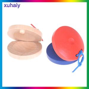 xuhaiy เด็กไม้ Castanet ของเล่นเด็กเครื่องดนตรี Percussion ของเล่นของขวัญ