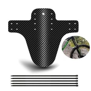 Bicycle Front Rear Wheel Fender Reflective MTB Mountain Bike Mudguard Bicycle Fender Mountain Carbon Pattern Bike Mud Guard for Front Rear Wheel Mudguard Ultralight Cycling MTB Fender