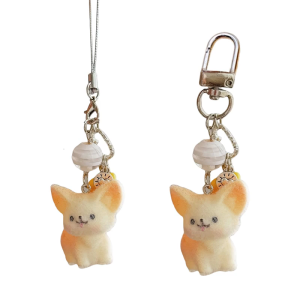 Đổ xô nhựa Keychain mềm Grip fennecs cáo thiết kế phụ kiện trang trí cho móc khóa