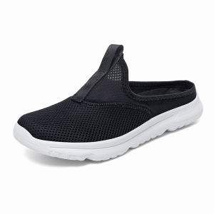 RUCHI Loose Wide Toe Men Slippers Summer Outdoor Breathable Mesh Casual Women Walking Shoes For Elderly Mom Shoes Dad Shoes Big Size 46 47 48