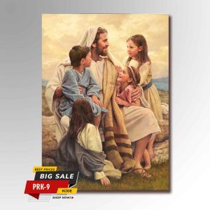 Hiasan Dekorasi Dinding Pajangan WallDekor Yesus dan Anak Anak