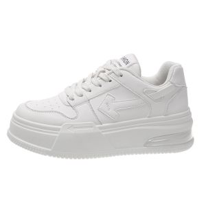 Murah Banget - Sepatu Wanita Kekinian / Sneakers Olahraga Kasual Size 36-41 / Sport Shoes Trendy / Sepatu Sekolah Putih Hitam