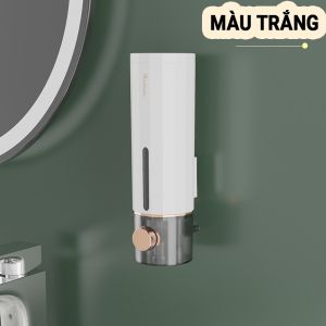 Hộp Đựng Sữa Tắm Dầu Gội Nước Rửa Tay Chất Liệu ABS Cao Cấp Gắn Treo Tường Tiện Tợi Tặng Tèm Tiếng Dán Tiện Lợi 3 Màu