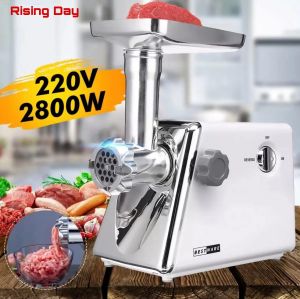 Heavy Duty Electric Meat Grinder 2800W 220V High Quality Meat Blender Mixer Stainless Steel For Kitchen Sausage Stuffer Food Processor Mincer Machine