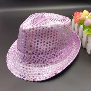 FEELINGS Shiny Jazz Hat Sequins Masquerade Dance Performance Hat Fashion Cosplay Panama Cap Men Women