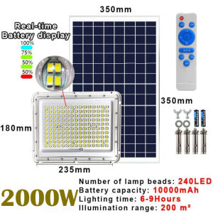 Lampu Solar LED outdoor Lighting solar light high quality Waterproof High brightness spotlight with remote control apply to garden courtyard