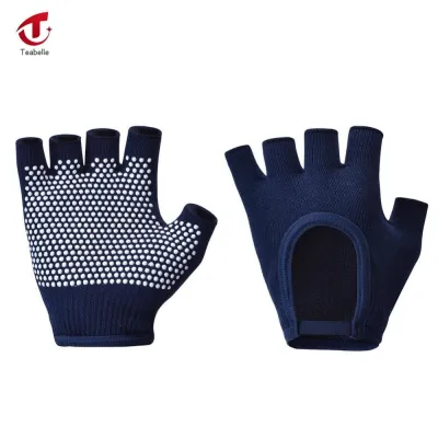 本地Teabelle Women Non-Slip Yoga Pilates Gloves Breathable Half Finger Fingerless Gloves