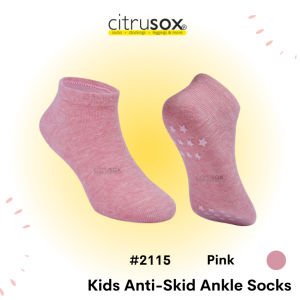 CITRUSOX Kids Children Anti-Skid Sole Nonslip Cotton Ankle Socks (13-15 16-19 20-22 cm) #2115