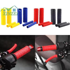 XZ✨✨✨ 2 cặp phổ xử lý Grip Bìa bảo vệ chống trượt thanh cao su xe máy handlebar Grip Silicone tay áo ly hợp đòn bẩy Bìa
