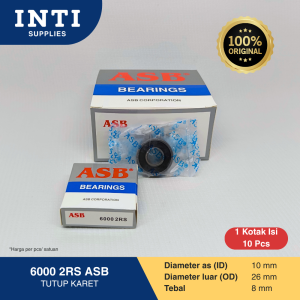 Bearing ASB 6000 2RS (ISI 10 PCS) - Laher / Lahar Original