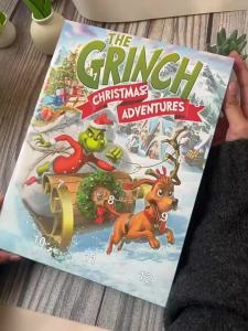 Creative Christmas Countdown Grinch Blind Green Furry Monster Christmas Tree Pendant Ornament Christmas Blind