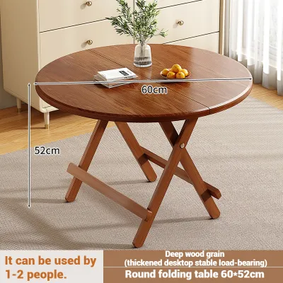 JIAJU Folding Circular Dining Table Chair Set Outdoor Portable Stall Table Storage Saves Space Set Kerusi Meja Lipat Meja Luar 折叠餐桌圆形