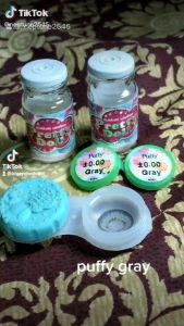 คอนแทคเลนส์ สายฝอ. รุ่น Puffy สีเทา/ตาล Gray/Brown มีค่าสายตา (0.00)-(-8.00)